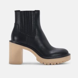 Dolce Vita Black and Tan Ankle Boots